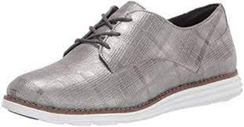 Cole Haan Womens Original Grand Plain Oxford Size 5 Gray Flat Dress Shoes NWOB